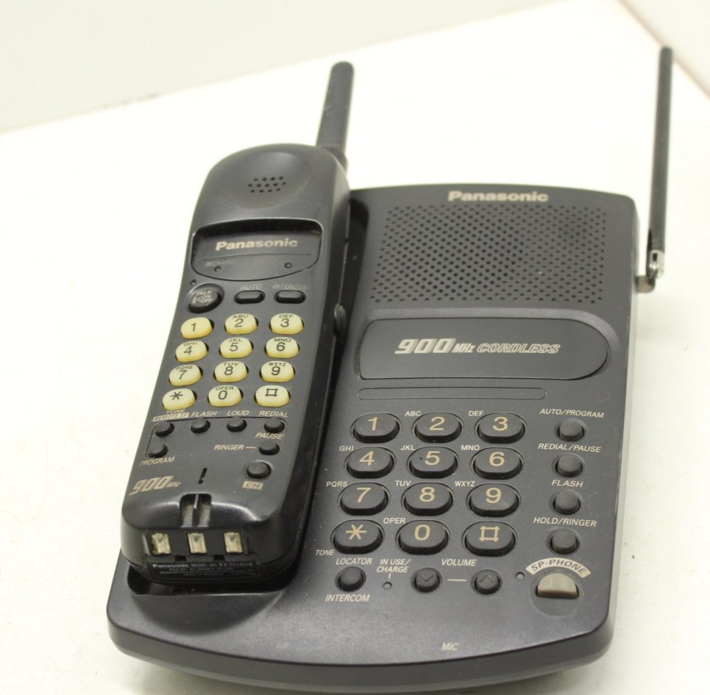 Panasonic Home Office Cordless Phone KX-TC1451B Black 900MHZ Vintage (Not tested and No power supply)