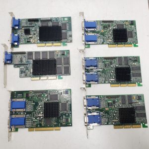 Lot of 6x Vintage Matrox PCI 32mb DDR Dual or single VGA Graphics Card