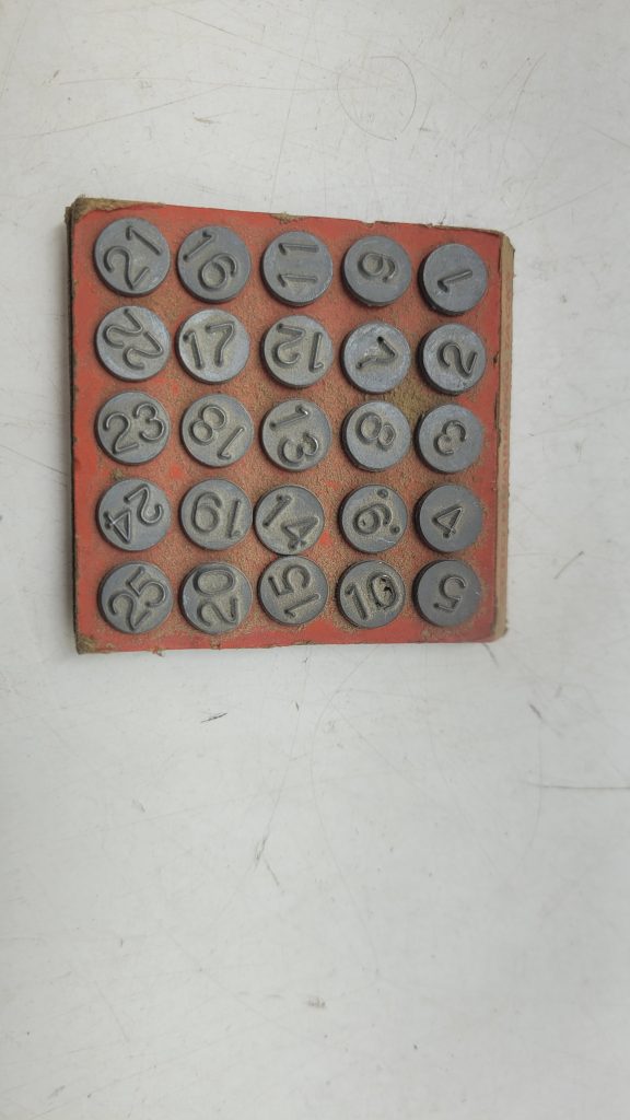 Acro numbering tacks hold-tite window markers - vintage - 1 to 25