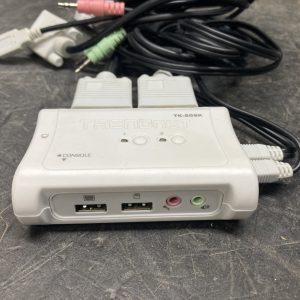 TRENDnet 2-Port USB KVM Switch Kit w/ Audio TK-209K with cables