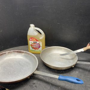 Lot de 2 poêlons en aluminium pour cuisine de restaurant 14" et 12"