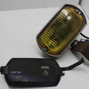 Lot of Lucas LR8 Square 8 Yellow Foglamp & Lamp Cover FT8 LR8 54525340 TR6 Mustang - Vintage 1970- AS IS
