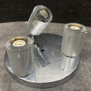 Retro ANITA Ceiling fixture with Frosted Glass and Chrome finish