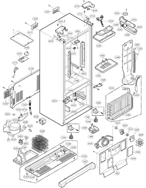 Refrigerator and freezer parts