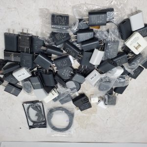 Lot of wall chargers block usb - usb-c - usb-B- powerport wireless