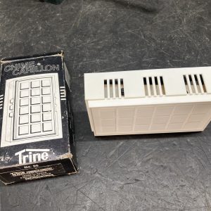 Vtg TRINE Door Chime Box Carillon No. 95 Mod Retro Cube Pattern 1990s