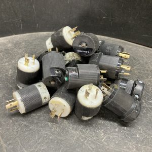 Lot of 20 Hubbell LOCKING PLUG, 20 A, 125 V AC, 3 POLES, TWIST-LOCK