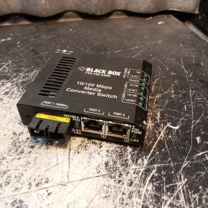 Black Box Hardened 10/100 Mbps Media Converter Switch Model LBH100A-SSC - NO Power Supply - Not Tested