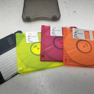 4x disquettes - floppy disc 2.5" avec boitier
