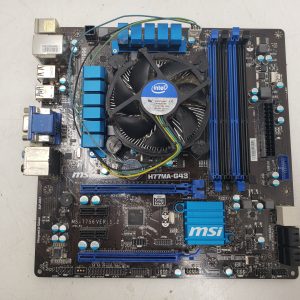 MSI H77MA-G43 Motherboard with Intel Stock Cooler