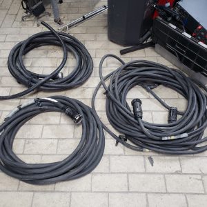 Lot de 3x longs câbles SOCAPEX - 110 lb (éclairage, stage, show)