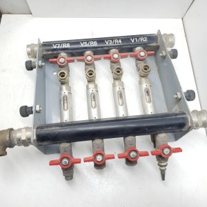 Manifold en laiton - 4x circuits (projet, plancher radiant, chauffage, échange de chaleur)