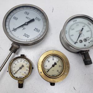Lot de 4x vieux cadrans industriels/vintage