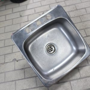 Évier en acier inoxidable 21x20x 6 1/2 "