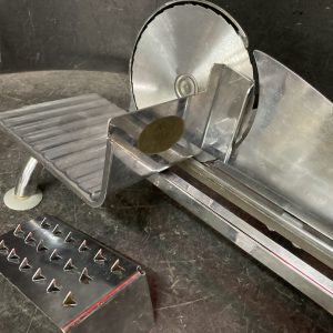 Vintage Rival Food Slicer Meat Cheese Manual Hand Crank with Lock - Chrome