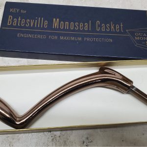 Vintage 70s/80s Batesville Monoseal Casket Coffin Crank Key,Funeral