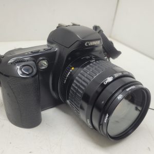 Canon RebelX s film camera - with 35-80mm lens, original manual and UV filter - UNTESTED