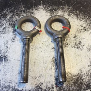 2 x Shoulder Eye Bolt 7/8" - 9" Thread Lenght