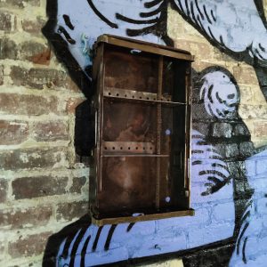 Étagère - Cabinet décoratif à bibelots en acier 11-1/2" x 4" x 19"