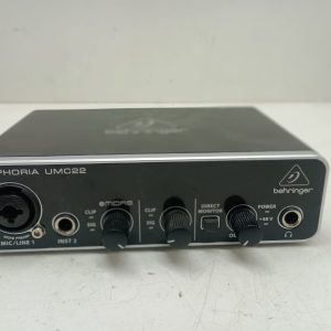Behringer U-PHORIA UMC22 USB Audio Interface (Not Tested- without power supply)