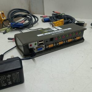 IOGEAR MiniView Extreme 4-Port KVMP Switch GCS1734 w/ Cables showed in the photo, AC Adapter
