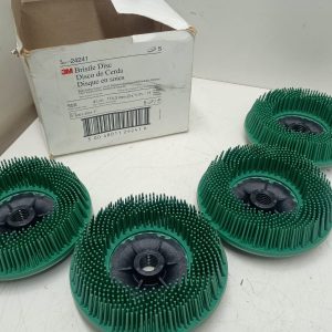 3M 24241 Bristle Disc 4-1/2" 50 Grit Green Bristle Discs, 4 in the -Pack- New-open box