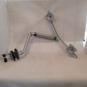 Dual adjustable clip-on monitor arm