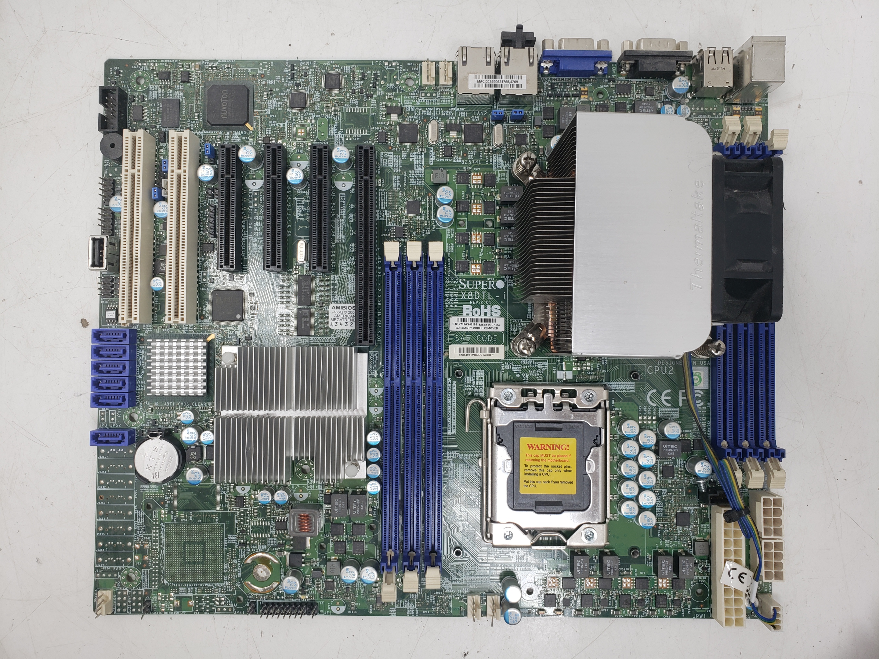 SUPER X8DTL-i motherboard Rev 2.01 with 1x Xeon E5530