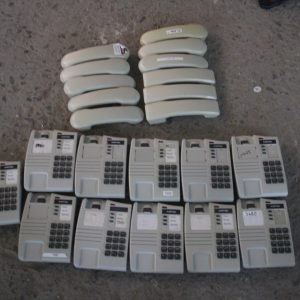 11 x AASTRA TELECOM Analog Phone Model: 8004 - PLATINUM - For parts - Not Tested - As is