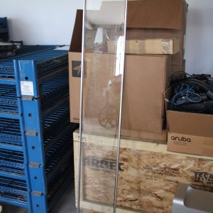 Glass panel with a thin metal frame 66" x 10"