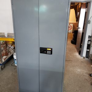 Metal cabinet/shelf, 78" x 36" x 24" - with keypad, no key