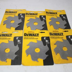 6 x Lames de toupie à bois DEWALT DW6805 en carbure - 4 pouces - 6 dents