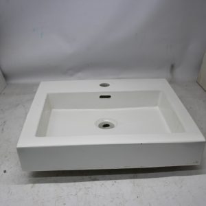 Lavabo en céramique pour salle de bain 19" x 17,5" x 3"