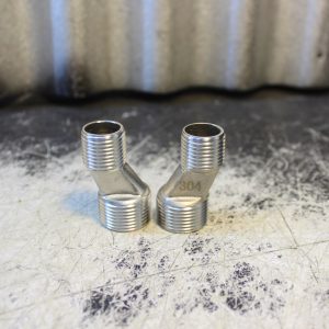 2 x Adaptateur décalé en acier inoxydable 1" vers 3/4"