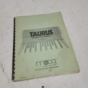 Manuel de l'utilisateur Taurus préliminaire - vintage manuel MOOG