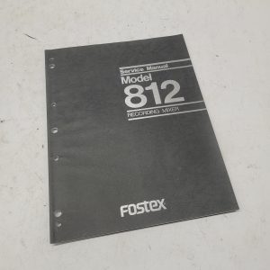 Manuel de service FOSTEX - MODÈLE 812