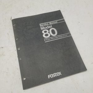 Manuel de service FOSTEX - MODÈLE 80