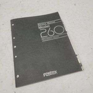 Manuel d'entretien FOSTEX - MODÈLE 260