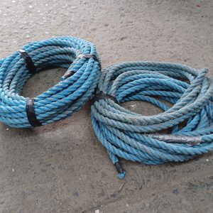 2 x Rouleaux de corde en polypropylène bleu de 5/8 po de diamètre