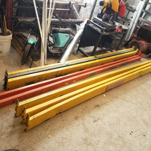 Lot de 8 lisses de rayonnage à palettes (12' et 11')