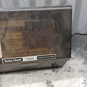 Ancien micro-ordinateur Radio Shack TRS-80 Modèle II disquettes 8 pouces + boîte de rangement