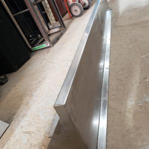 Large stainless steel countertop - 86" or 2.2m (restaurant, kitchen)