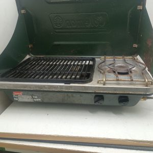 Réchaud de camping portable vintage Coleman 9921 avec étui en métal