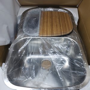 Stainless steel double kitchen sink OLIVERI 873U - 32-1/2" x 20-1/2" - Brand New