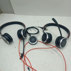 2 casques filaires USB/3,5 mm Jabra Evolve 40 Mono avec un boîtier de commande MS Link