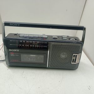 Magnétophone portable vintage Sony AM/FM Radio Cassette Boombox CFM-140 - Radio testée - Platine cassette à réparer