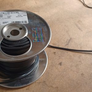 SPT-1 18/2 black stranded copper lamp wire