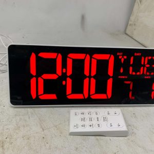 Grand minuteur numérique LED de 35 cm, horloge murale changeant de couleur RGB, minuteur de compte à rebours avec télécommande