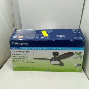 Indoor Ceiling Fan Alloy 42-inch  -105cm Oil Rubbed Bronze- open box- NEW