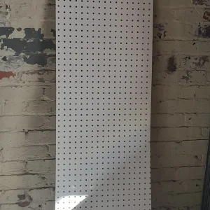 White pegboard 64.5"x17"